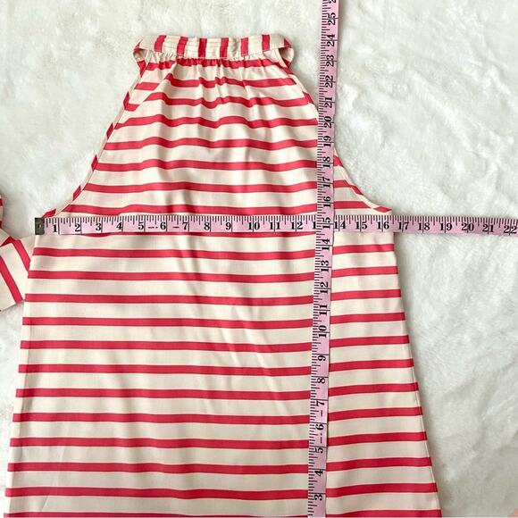 J. Crew Silk Striped Tie-Front Tank Top Size 0 - Picture 2 of 3